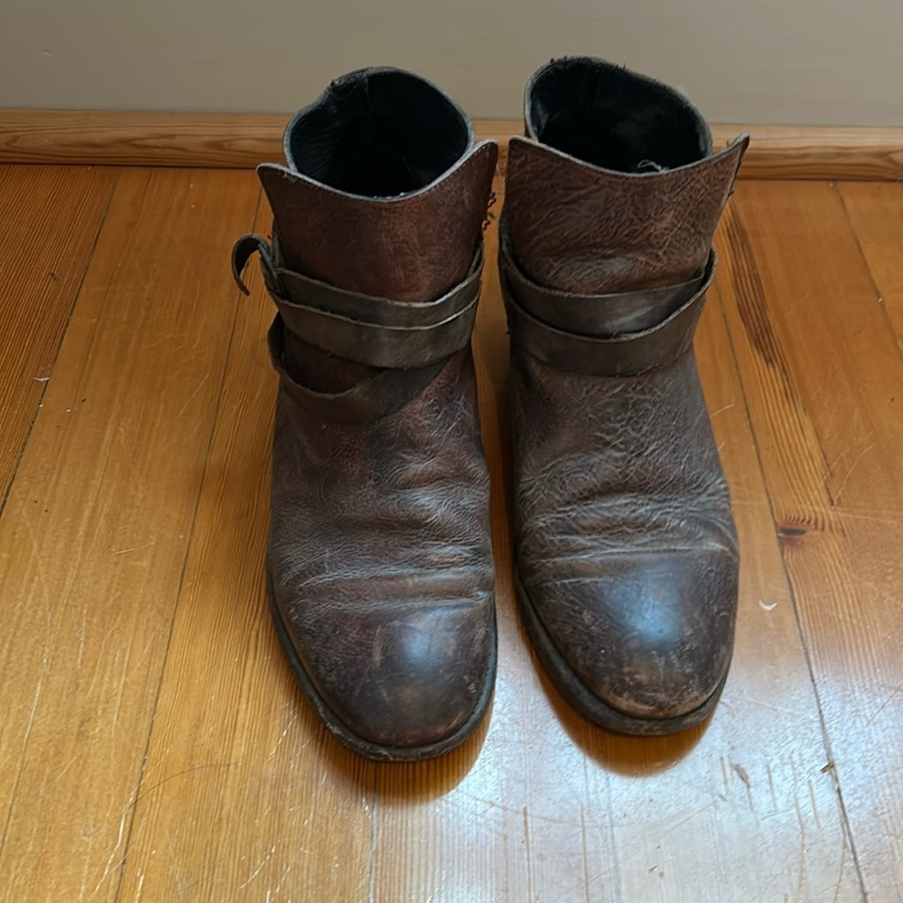 Hudson brown ankle boot.